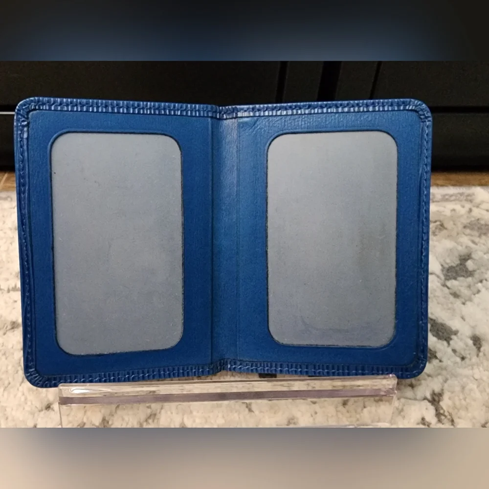Louis Vuitton Blue Epi Bifold ID Card Holder
